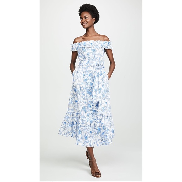 Tory Burch Dresses & Skirts - NEW $398 Tory Burch Linen Ruffle Far & Away Dress